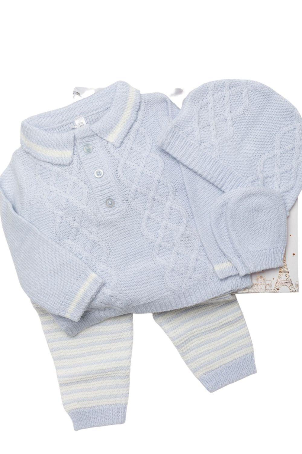 Baby Boy Girl Clothes Gift Box Set Newborn 0-6 Months Knitwear Jumper Trousers Mitts Hat