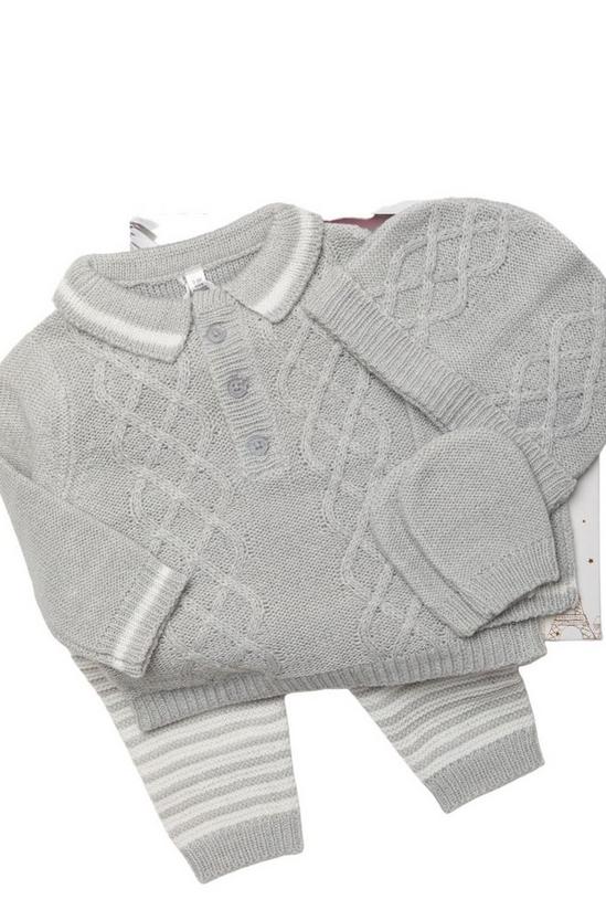 Bonjour Bebe Baby Boy Girl Clothes Gift Box Set Newborn 0-6 Months Knitwear Jumper Trousers Mitts Hat 1