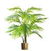 Leaf 130cm Artificial Areca Palm Tree - Realistic with Gold Metal Planter thumbnail 1