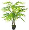 Leaf 130cm Artificial Areca Palm Tree - Realistic with Gold Metal Planter thumbnail 3
