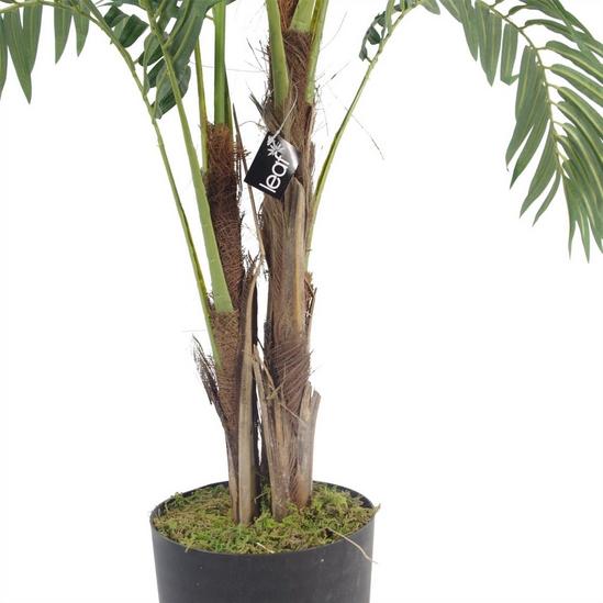 Leaf 120cm Realistic Artificial palm tree with pot with Gold Metal Planter 3