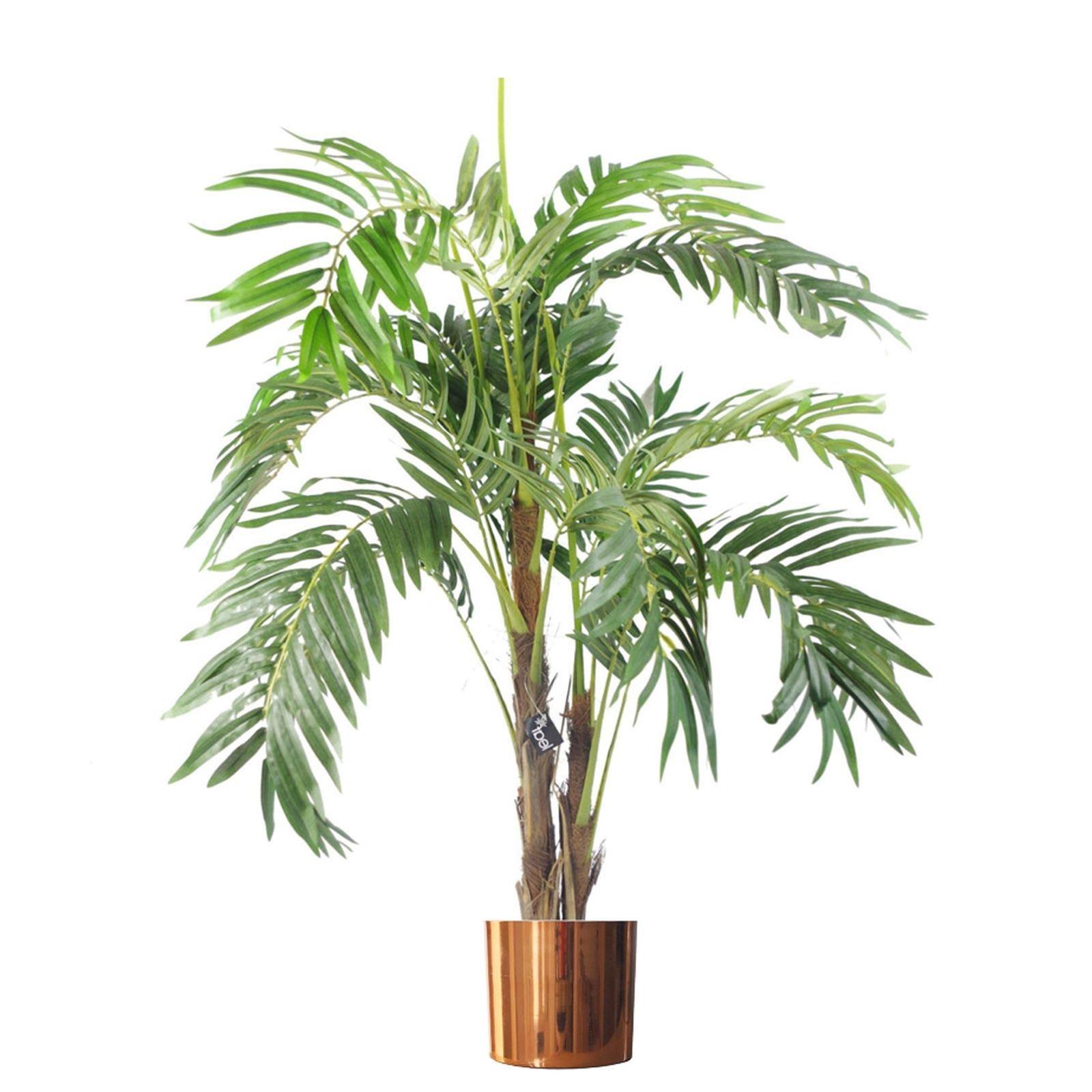 120cm Realistic Artificial palm tree with pot with Copper Metal Planter