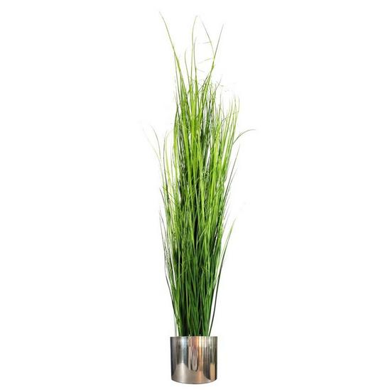 Leaf 130cm Artificial Onion Grass Plant with Silver Metal Plater 1