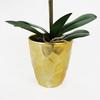 Leaf 54cm Artificial Orchid Plant - White with Gold Pot thumbnail 3