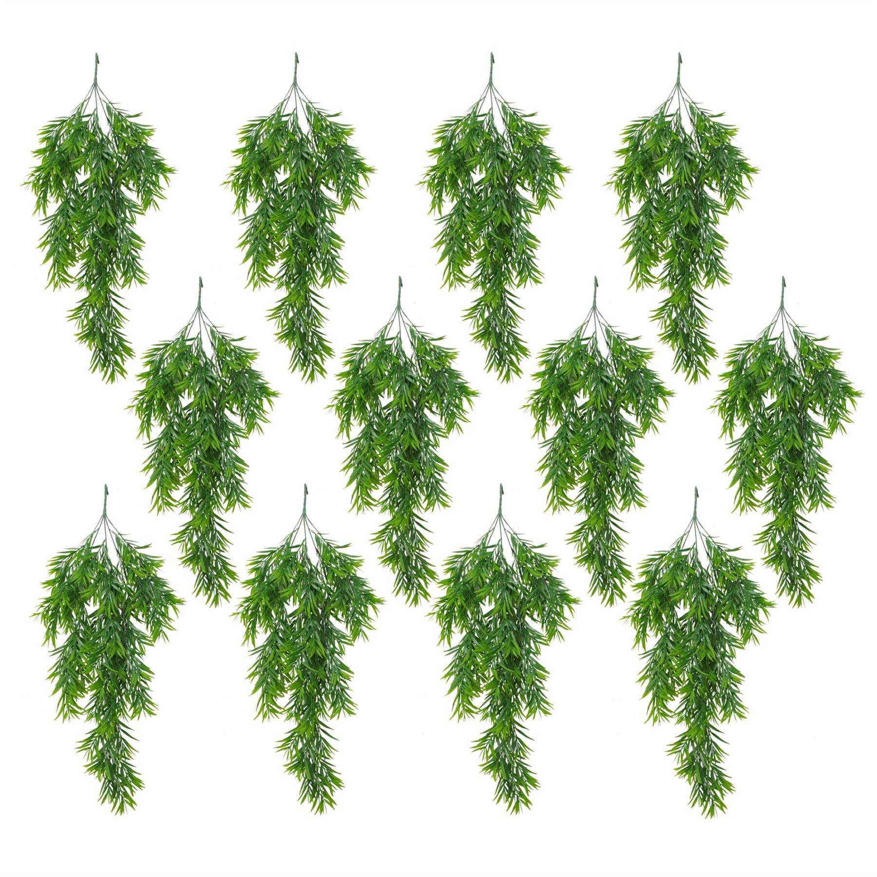 Pack of 12 x 75cm Artificial Hanging Thyme Plant