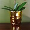 Leaf 54cm Artificial Orchid Plant - Dark Pink Gold Pot thumbnail 3