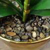 Leaf 54cm Artificial Orchid Plant - Dark Pink Gold Pot thumbnail 4