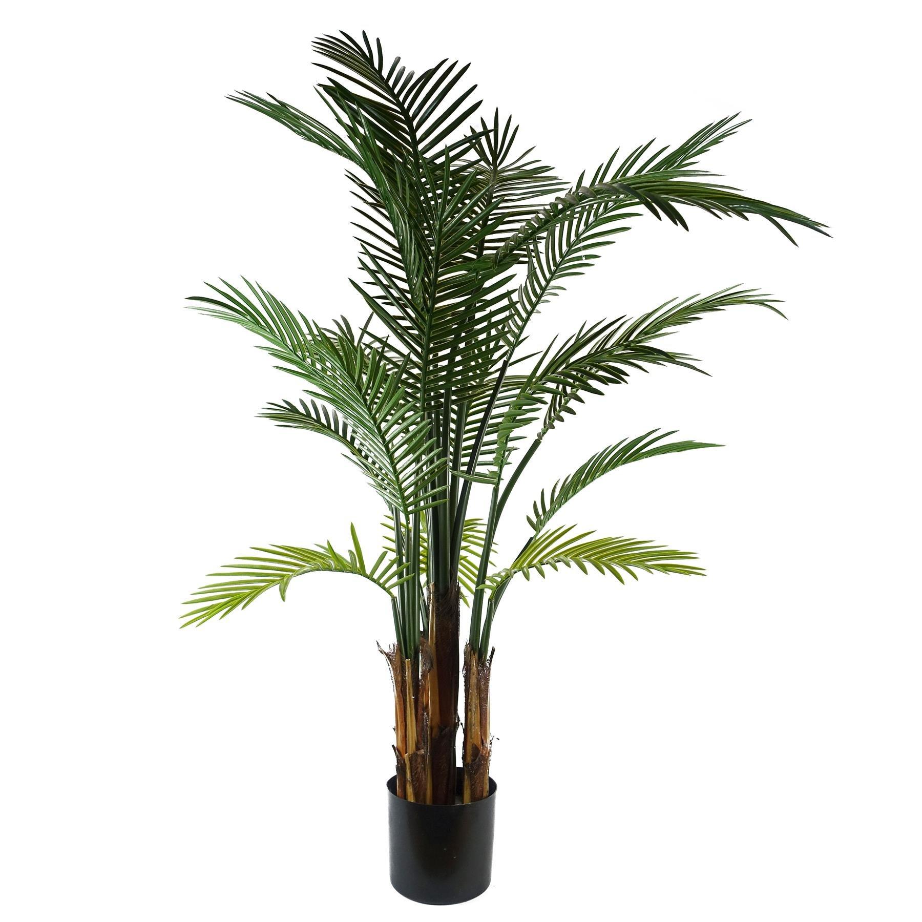 125cm UV Resistant Raphis Palm Tree with Natural Trunk