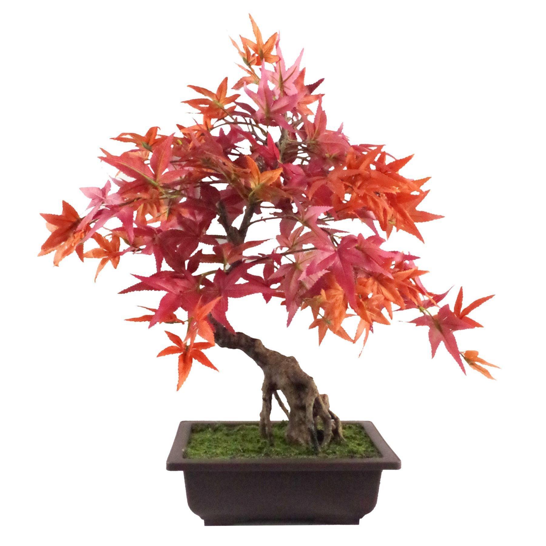 50cm Artificial Red Maple Bonsai Tree