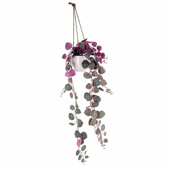 Leaf 90cm Artificial Potted Trailing Hanging Pink Plant Realistic - String of Hearts 1