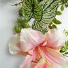 Leaf 180cm Artificial Hanging  Pink Lily Plant Realistic Garland Trailing thumbnail 5