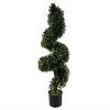 Leaf 120cm Sprial Buxus Artificial Tree UV Resistant Outdoor thumbnail 1