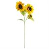 Leaf Pack of 6 x 88cm Yellow Artificial Sunflower - 3 heads thumbnail 6