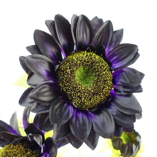Leaf Pack of 6 x 88cm Purple Artificial Sunflower - 3 heads 2