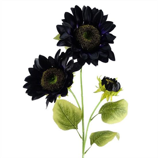 Leaf Pack of 6 x 88cm Purple Artificial Sunflower - 3 heads 5