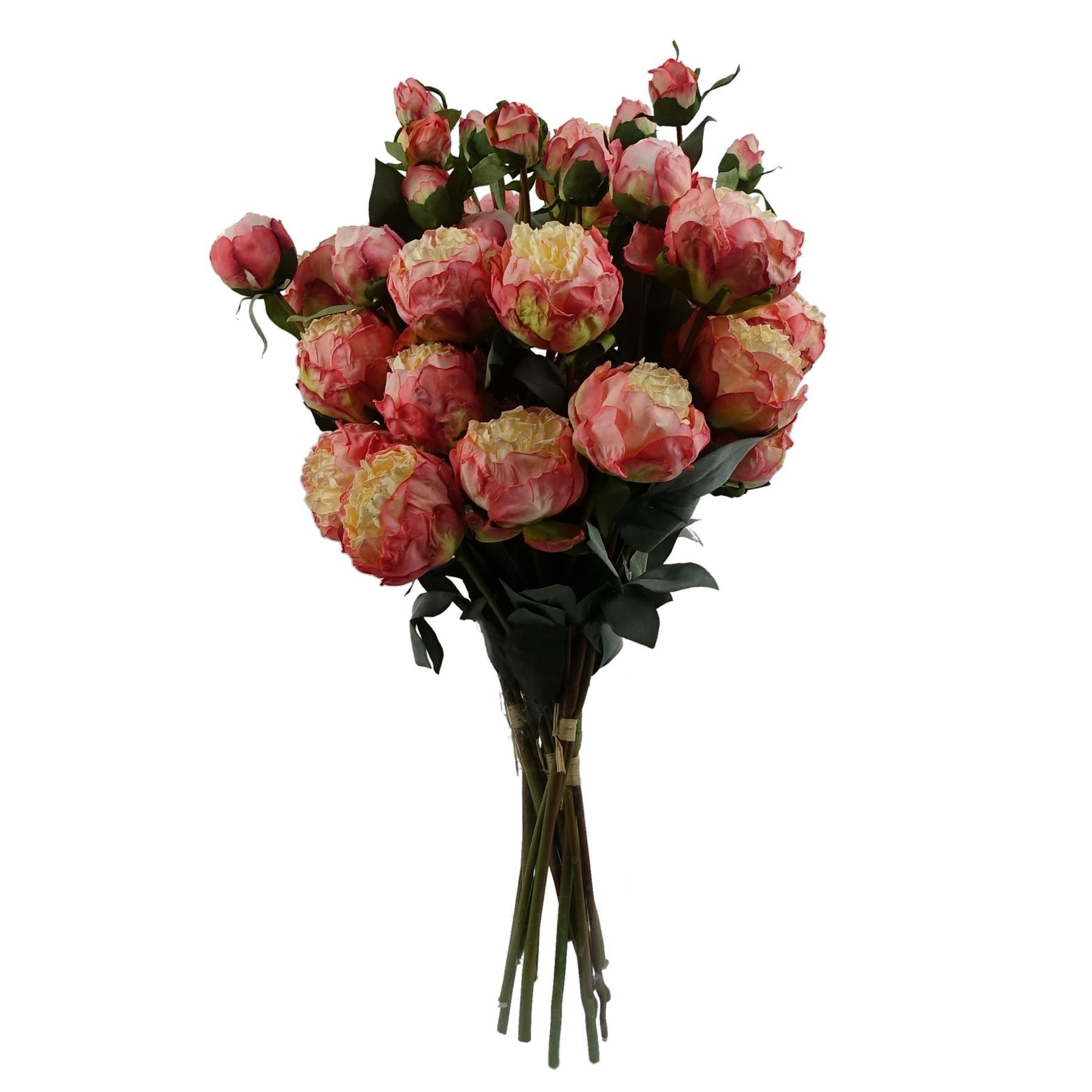 6 x 55cm Pink Peony Artificial Flower