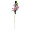 Leaf Leaf 100cm Artificial Pink Lily Flower Arrangement Glass Vase thumbnail 5