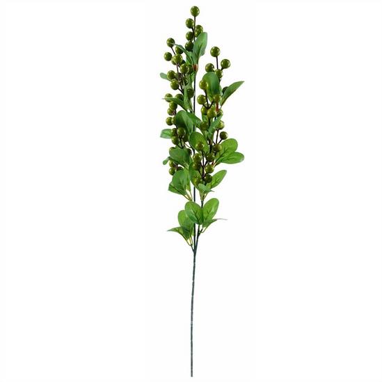 Leaf Leaf 60cm Artificial Berry Delphinium Cream Flower Mix Glass Vase 2
