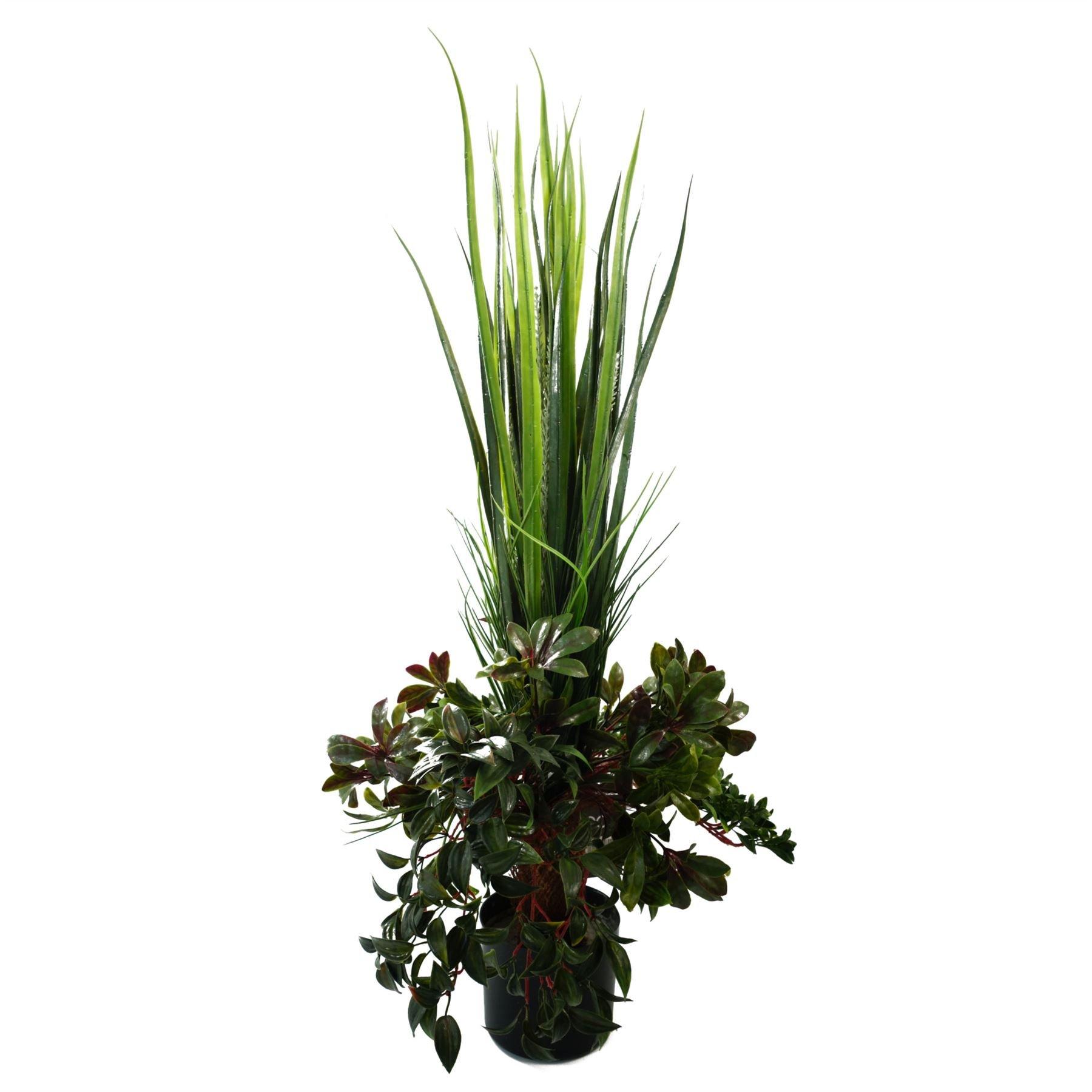 90cm UV Potted UV Grass Plant with Artificial Display Foliage