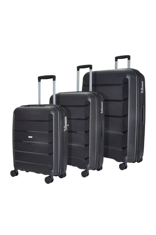 Rock Tulum 3 Pc Set 8 Wheel Hardshell Expandable Suitcases 1