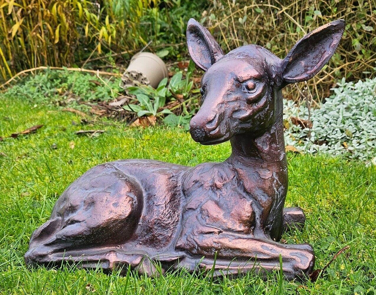 Laying Fawn Garden Sculpture Deer Ornament