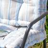 Dibor Set of 4 Giant Oxford Blue Striped Outdoor Garden Chair Seat Pad Cushions thumbnail 6