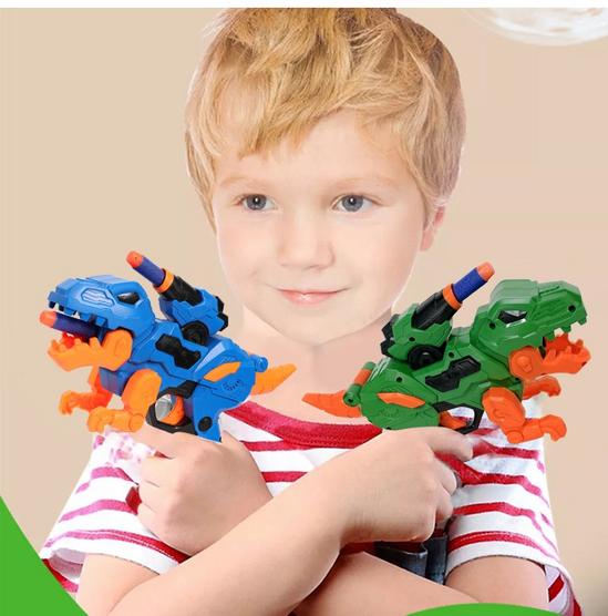 Alivio Kids Dinosaur Blaster Gun With Soft Foam Darts & Targets 4