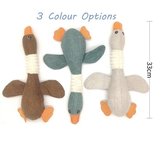 Doki Dog Toys Pet Large Fabric Duck Squeaky 4