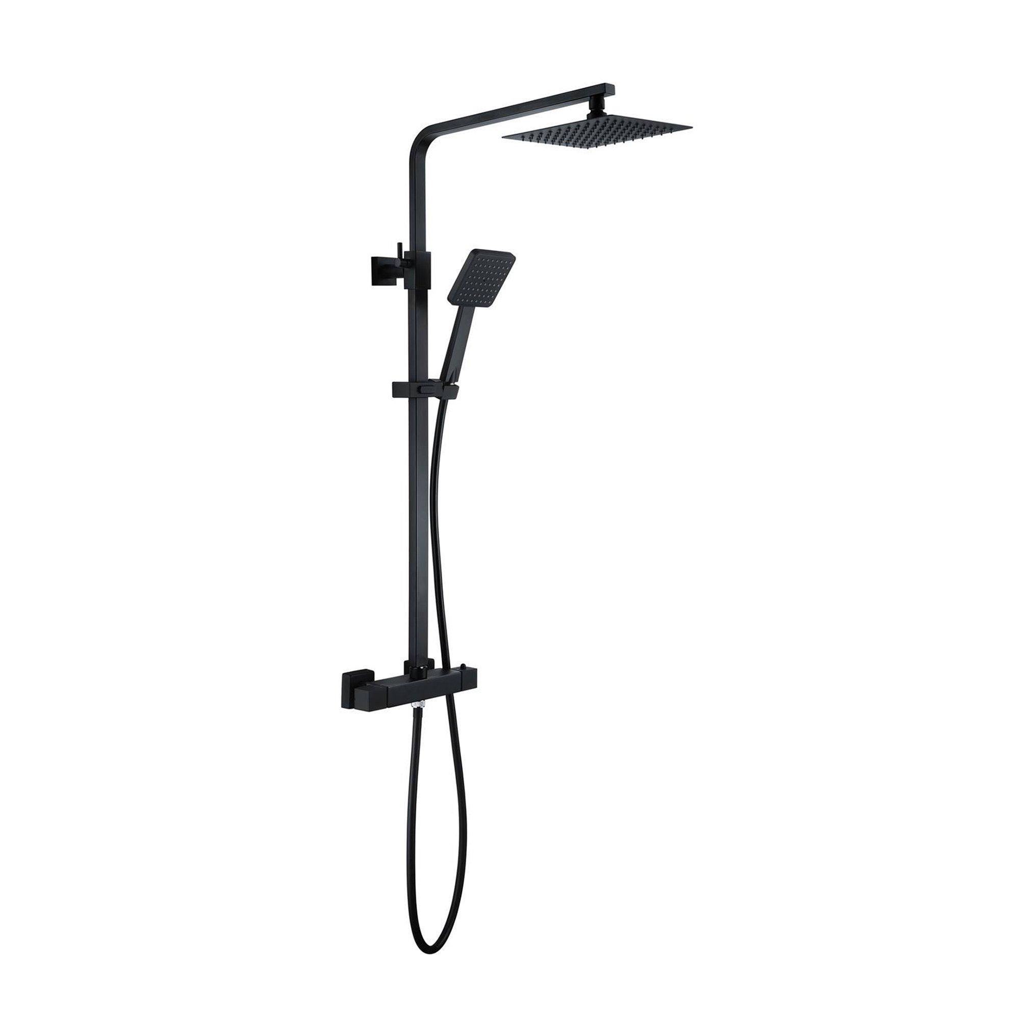 8 inch Rainfall Shower Head Brass Bathroom Shower Faucet Set
