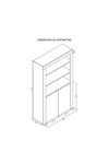 Creative Furniture Display Cabinet 170cm Modern Sideboard 2 Doors Cupboard TV Stand thumbnail 4