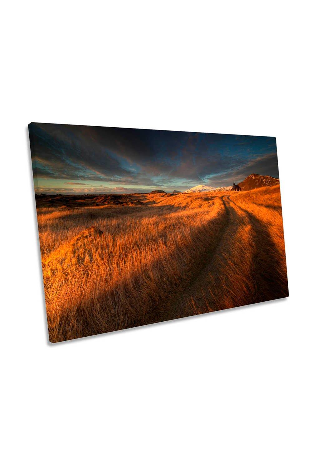 The Long Winding Road Church Canvas Wall Art Picture Print
