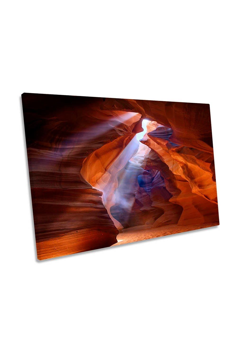 Antelope Canyon Sun Rays Canvas Wall Art Picture Print