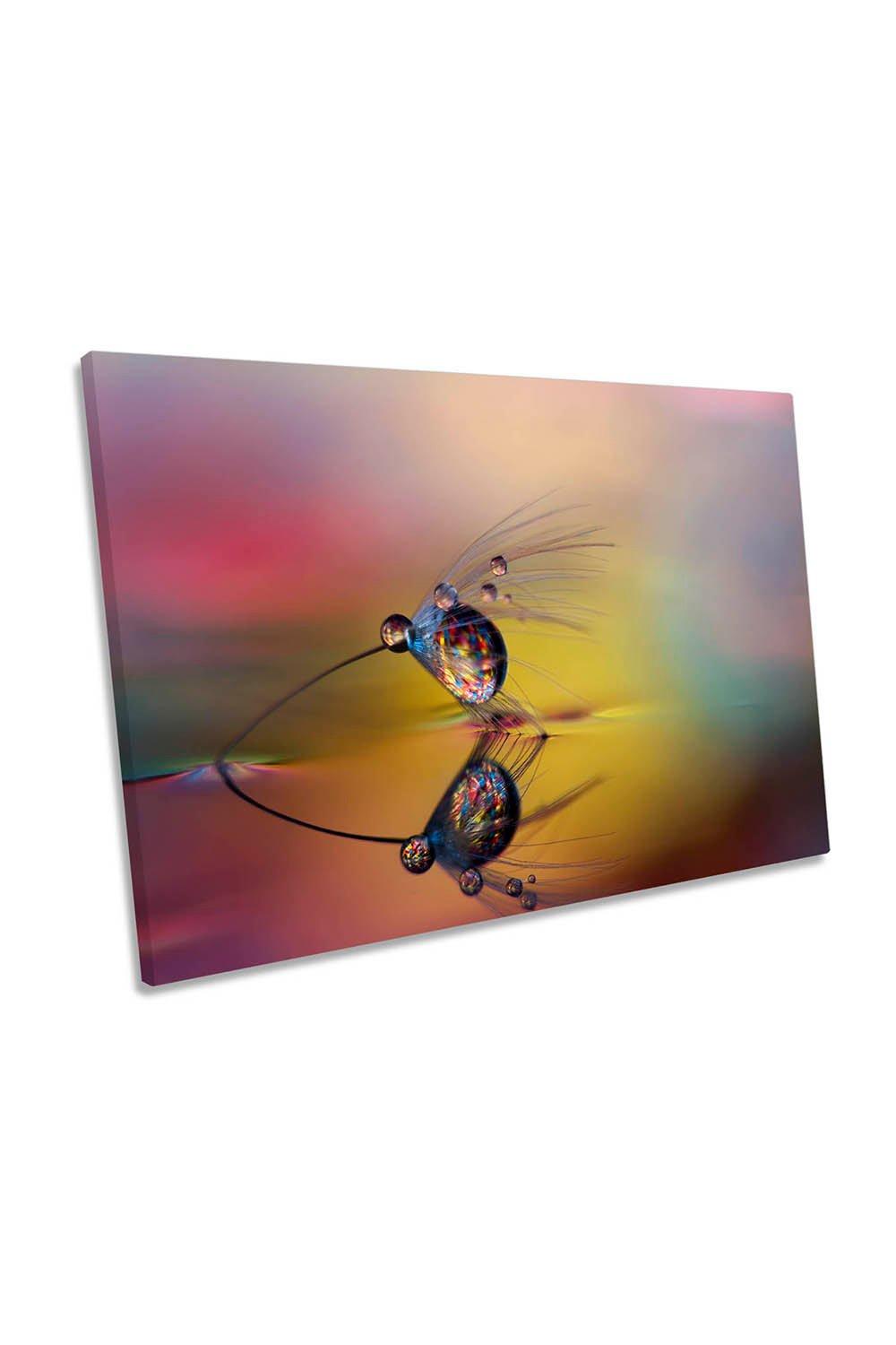 Colourise the Darkness Water Drops Canvas Wall Art Picture Print