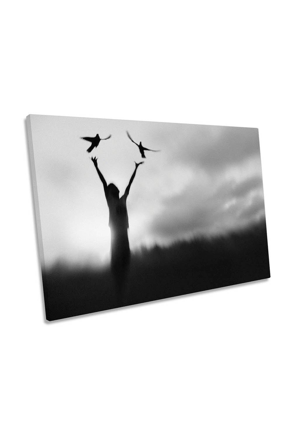 Free Fly Freedom Wish Hope Birds Canvas Wall Art Picture Print