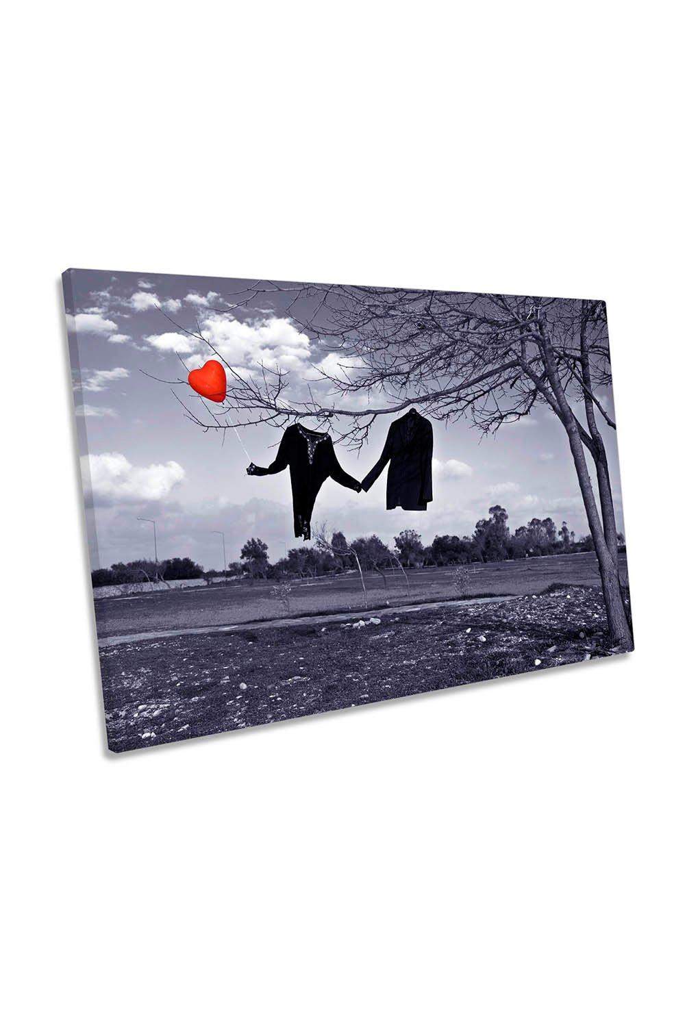 Immortal Love Red Balloon Canvas Wall Art Picture Print
