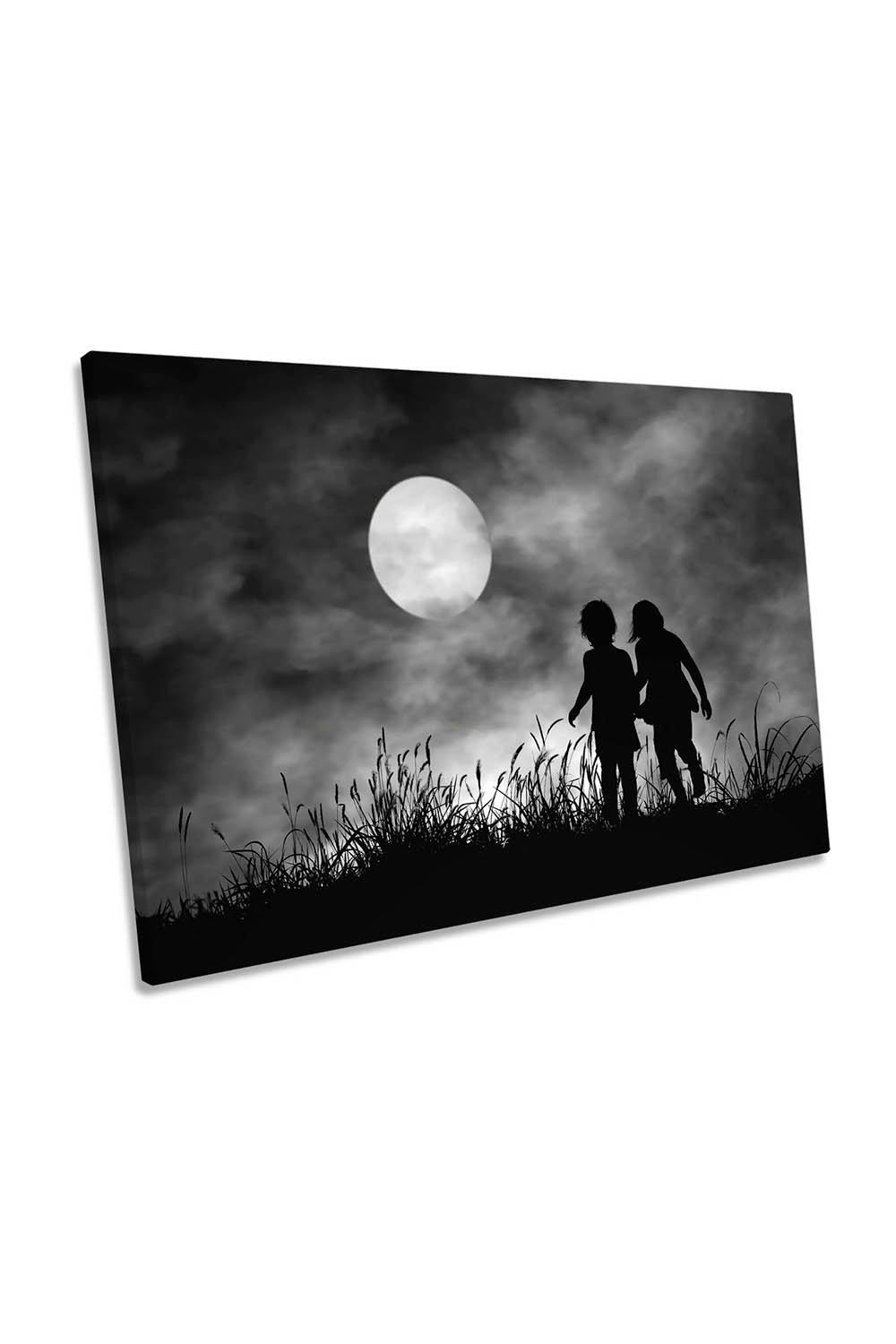 Wherever You Go Moon Friendship Canvas Wall Art Picture Print