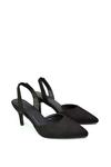 XY London 'Imogen' Pointed Toe Sling Back Stiletto Mid Heel Court Shoes thumbnail 3