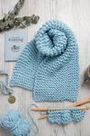 Wool Couture Scarf Knitting Kit + Knitting Pocket Book - Bronze Level thumbnail 1