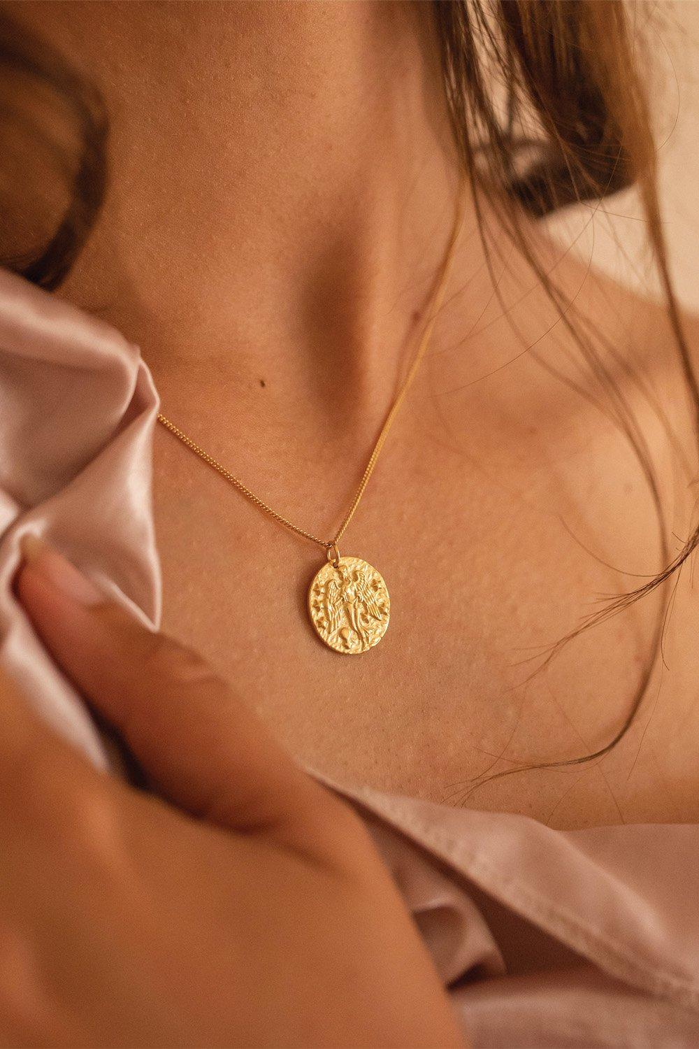 Chunky 14K Gold Goddess Layered Necklace