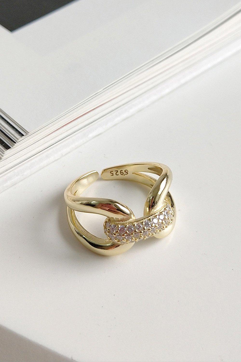 14K Gold Diamante Wrap Ring