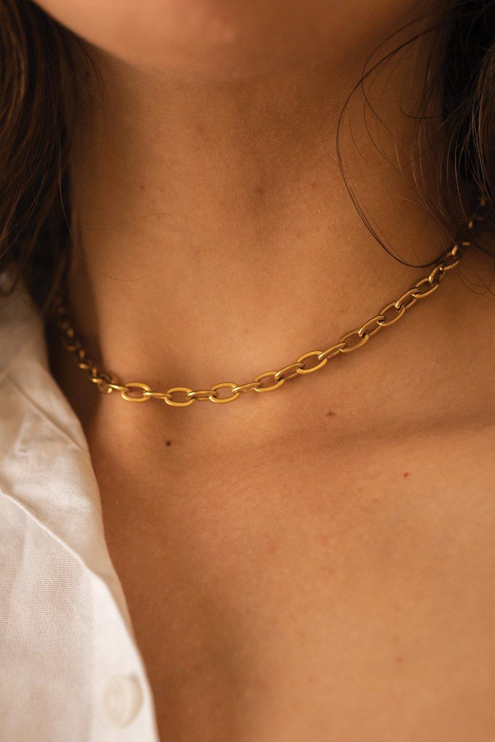 Thick 18K Gold Chain Necklace