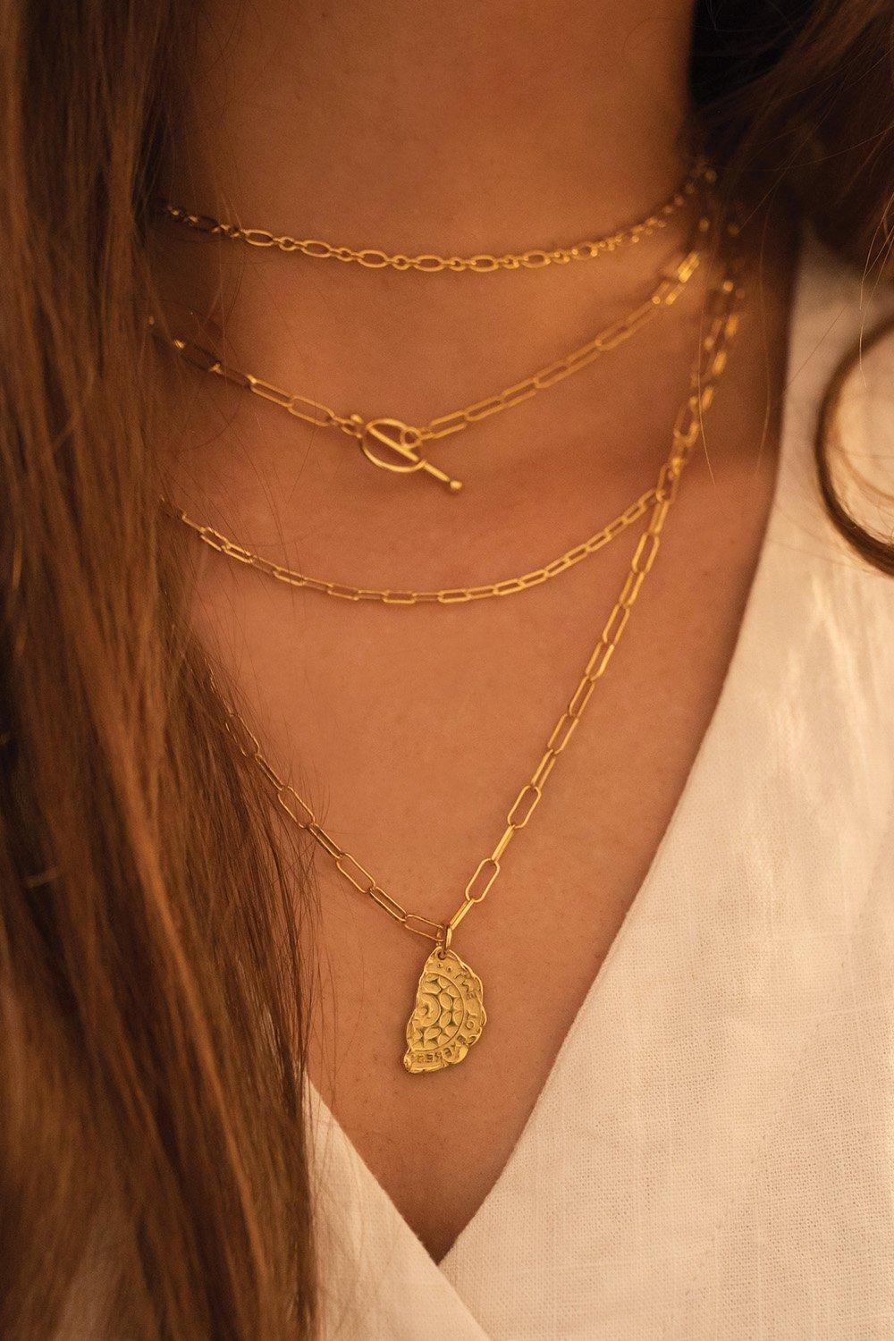 14K Gold Link Chain Minimalist Necklace