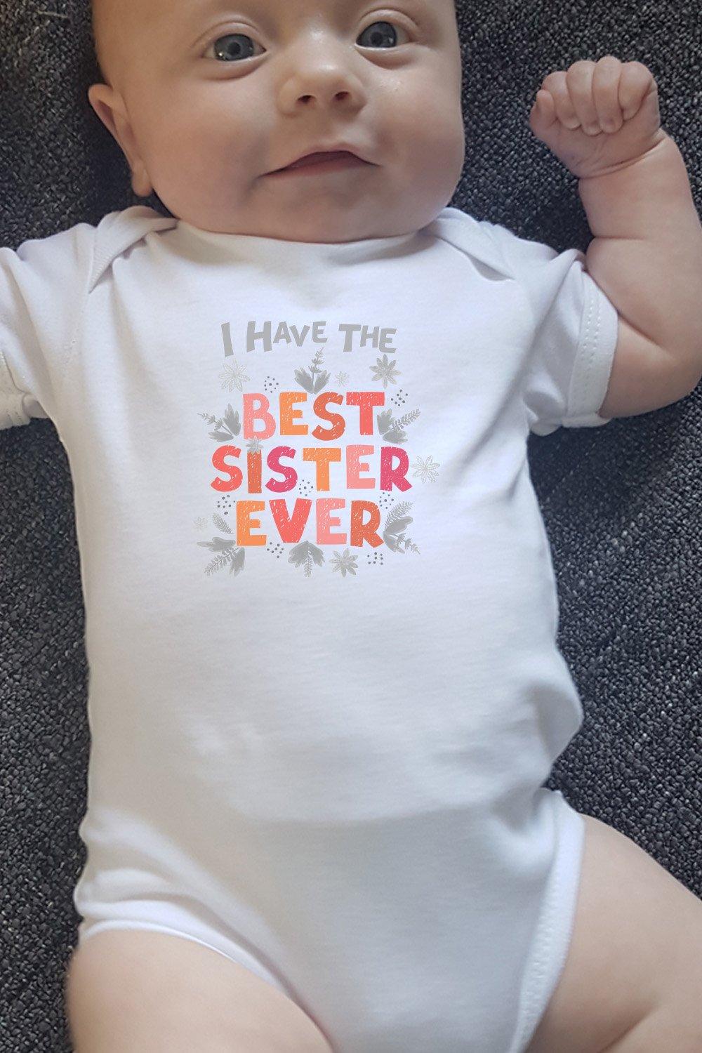 Newborn Baby Gift - I have the Best Sister bodysuit / Baby Grow