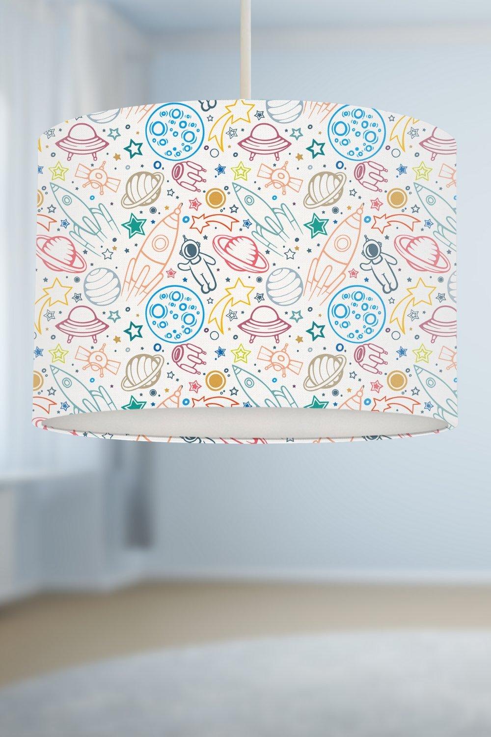 Colourful Space Outlines Lampshade