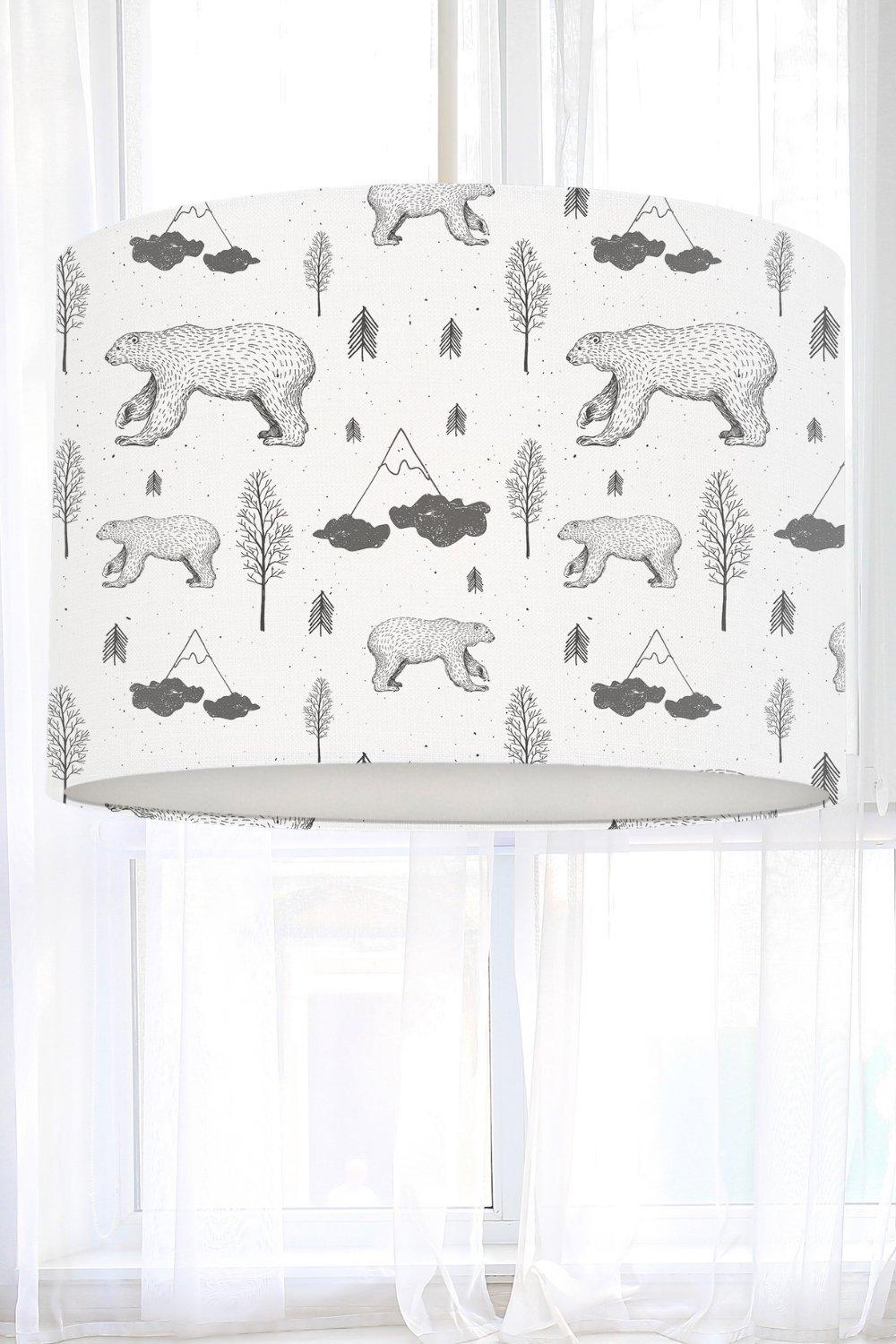 Mono Bears and Mountains Lampshade