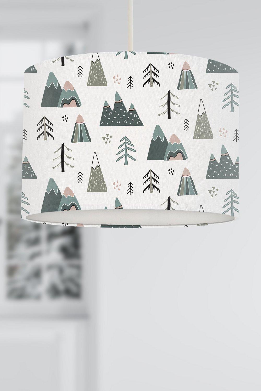 Mountain and Fir Trees Lampshade