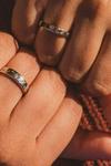 The Colourful Aura Adjustable Silver Couple Sun Star Promise Ring Set thumbnail 2