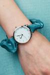 The Colourful Aura Blue Handmade Colour Women Elastic Strap Bracelet Wristwatch thumbnail 1