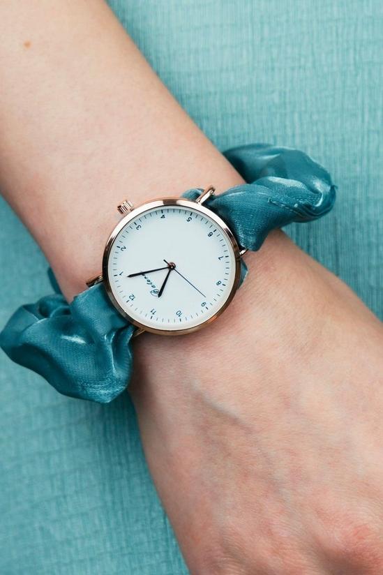 The Colourful Aura Blue Handmade Colour Women Elastic Strap Bracelet Wristwatch 1