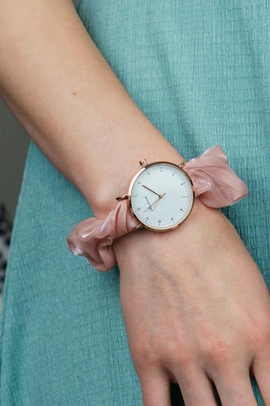 The Colourful Aura Pink Handmade Colour Women Elastic Strap Bracelet Wristwatch 1